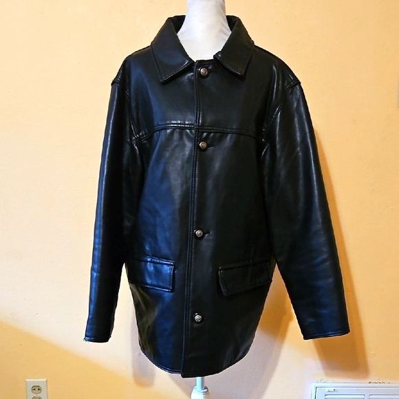 Reportage Black ItalianLeather Shirt Jacket L? - Picture 1 of 4